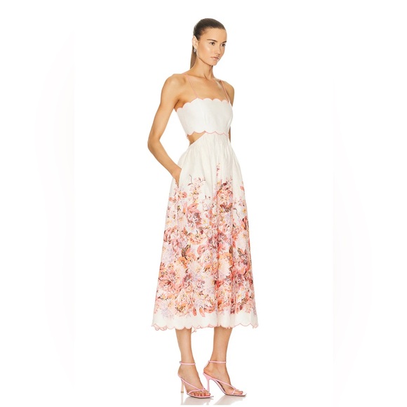 Zimmermann Dresses & Skirts - Zimmermann Scallop Floral Midi Dress